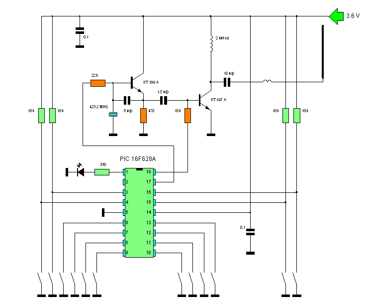 Электроника радиозамка на Arduino.